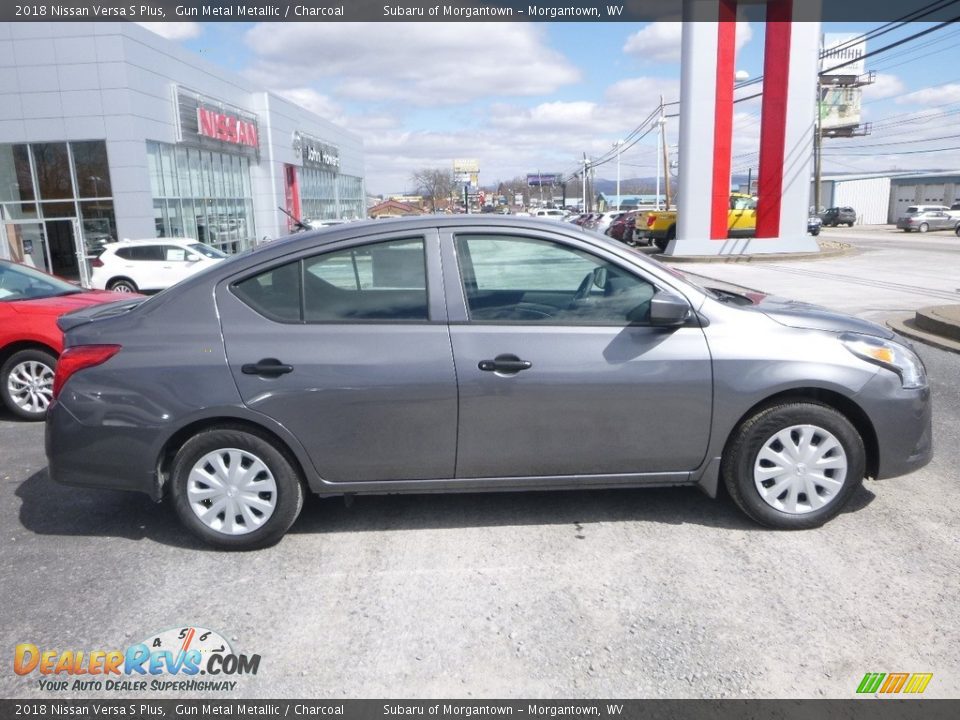 2018 Nissan Versa S Plus Gun Metal Metallic / Charcoal Photo #3
