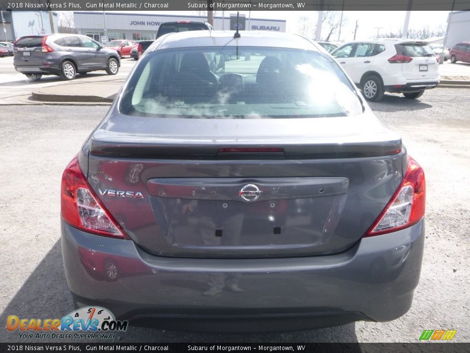 2018 Nissan Versa S Plus Gun Metal Metallic / Charcoal Photo #5