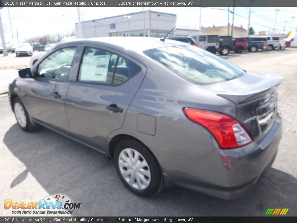2018 Nissan Versa S Plus Gun Metal Metallic / Charcoal Photo #6