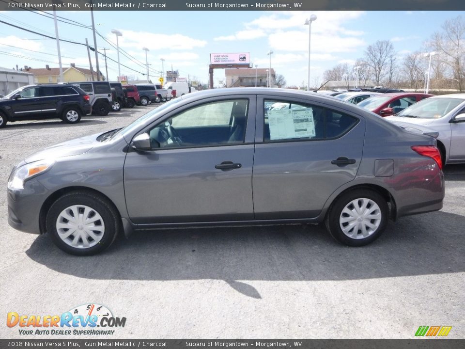 2018 Nissan Versa S Plus Gun Metal Metallic / Charcoal Photo #7