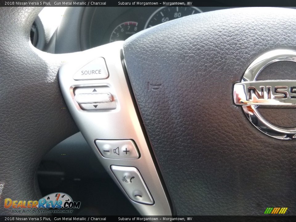 2018 Nissan Versa S Plus Gun Metal Metallic / Charcoal Photo #20