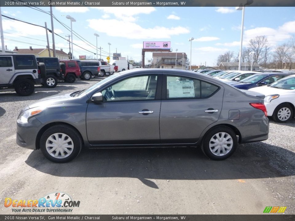 2018 Nissan Versa SV Gun Metal Metallic / Charcoal Photo #7