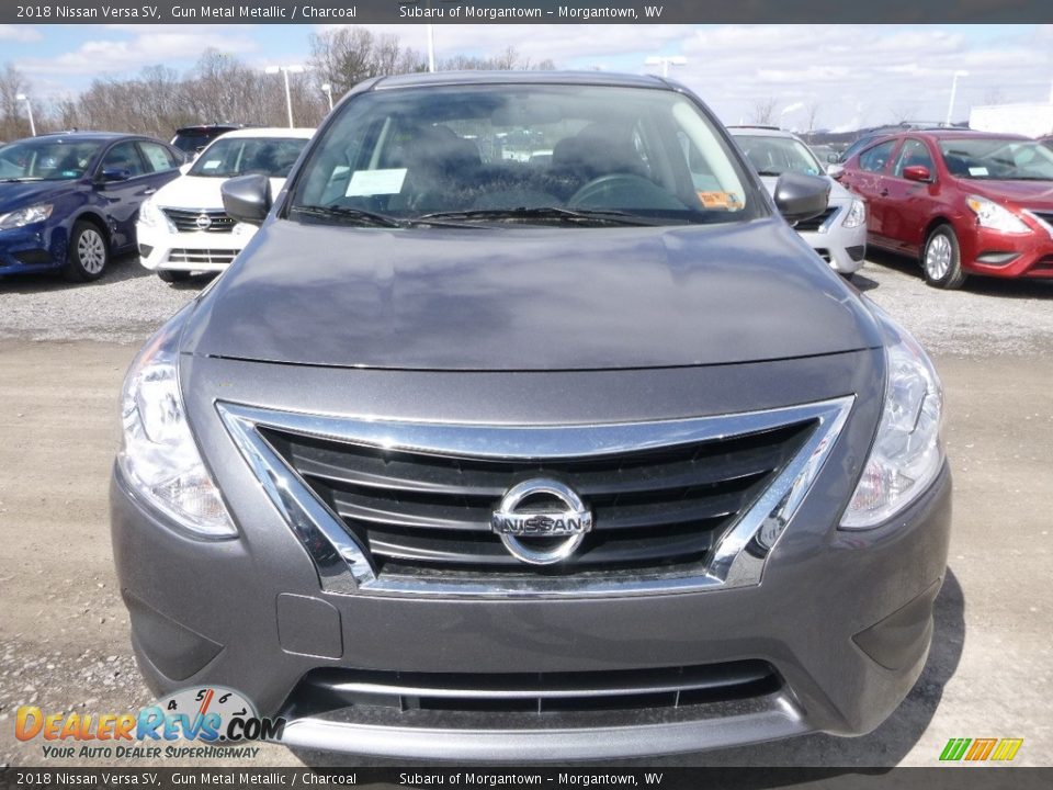 2018 Nissan Versa SV Gun Metal Metallic / Charcoal Photo #9