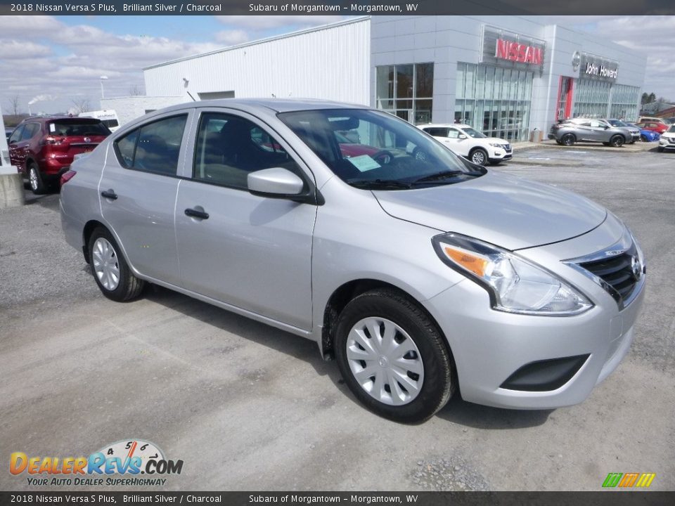 2018 Nissan Versa S Plus Brilliant Silver / Charcoal Photo #1