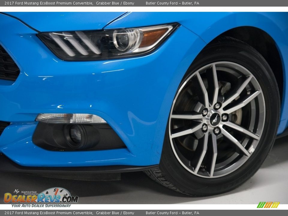 2017 Ford Mustang EcoBoost Premium Convertible Grabber Blue / Ebony Photo #2