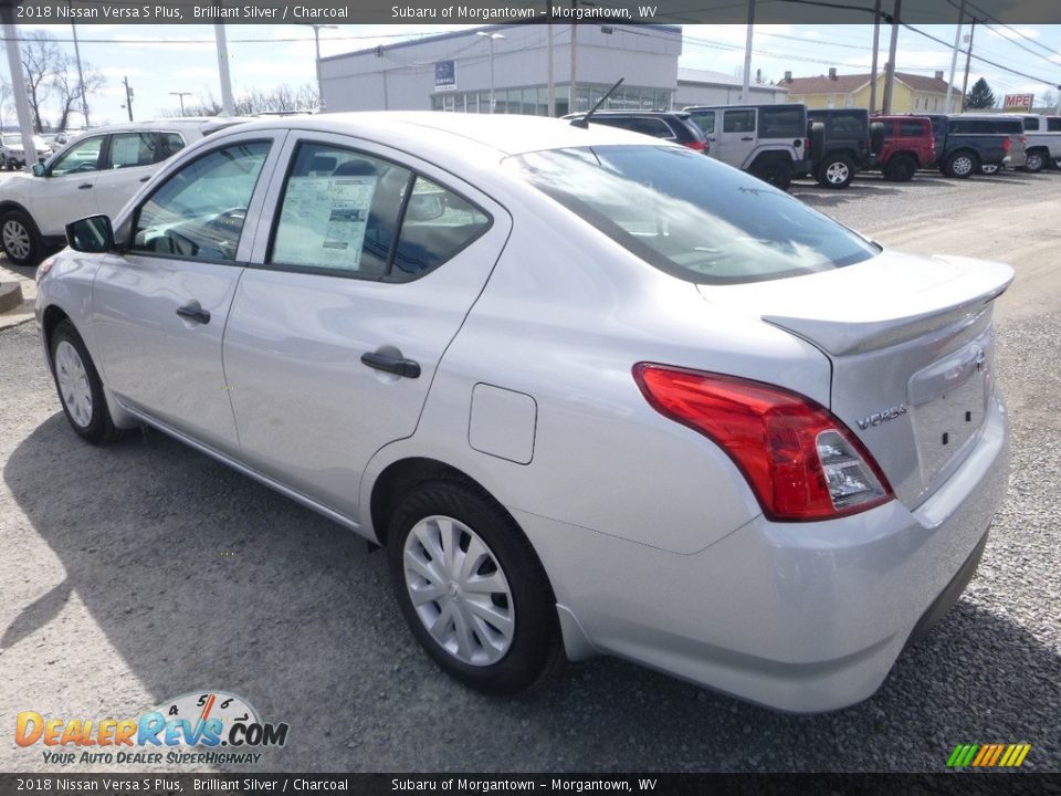 2018 Nissan Versa S Plus Brilliant Silver / Charcoal Photo #6