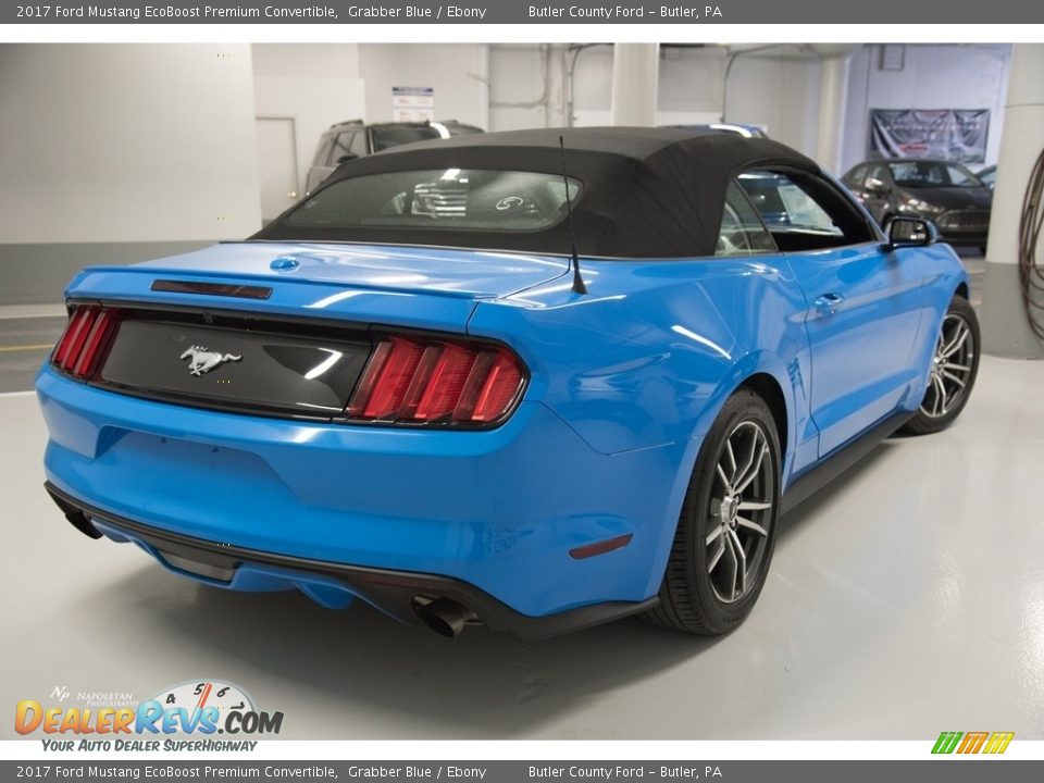 2017 Ford Mustang EcoBoost Premium Convertible Grabber Blue / Ebony Photo #3