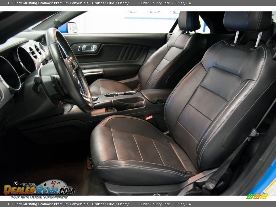 2017 Ford Mustang EcoBoost Premium Convertible Grabber Blue / Ebony Photo #6