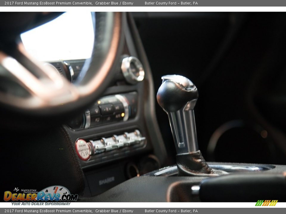 2017 Ford Mustang EcoBoost Premium Convertible Grabber Blue / Ebony Photo #7