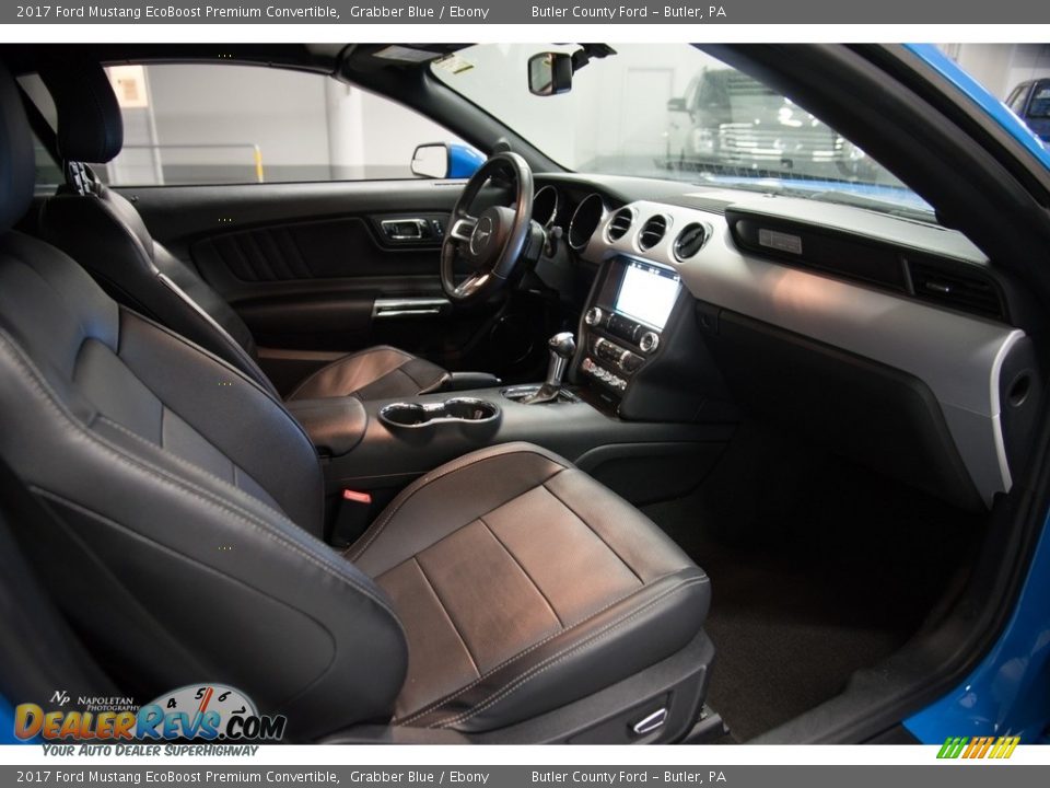 2017 Ford Mustang EcoBoost Premium Convertible Grabber Blue / Ebony Photo #9