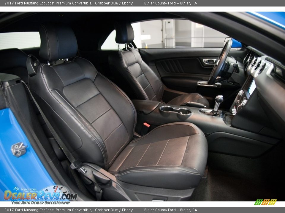 2017 Ford Mustang EcoBoost Premium Convertible Grabber Blue / Ebony Photo #10