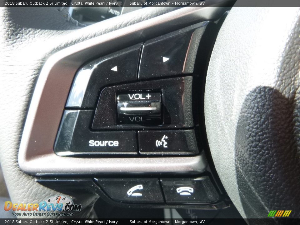 2018 Subaru Outback 2.5i Limited Crystal White Pearl / Ivory Photo #20