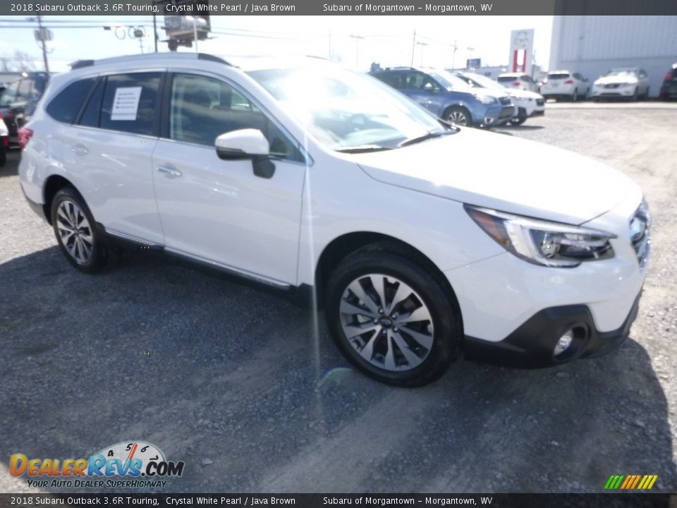 2018 Subaru Outback 3.6R Touring Crystal White Pearl / Java Brown Photo #1