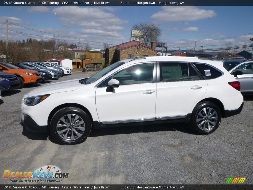 2018 Subaru Outback 3.6R Touring Crystal White Pearl / Java Brown Photo #7