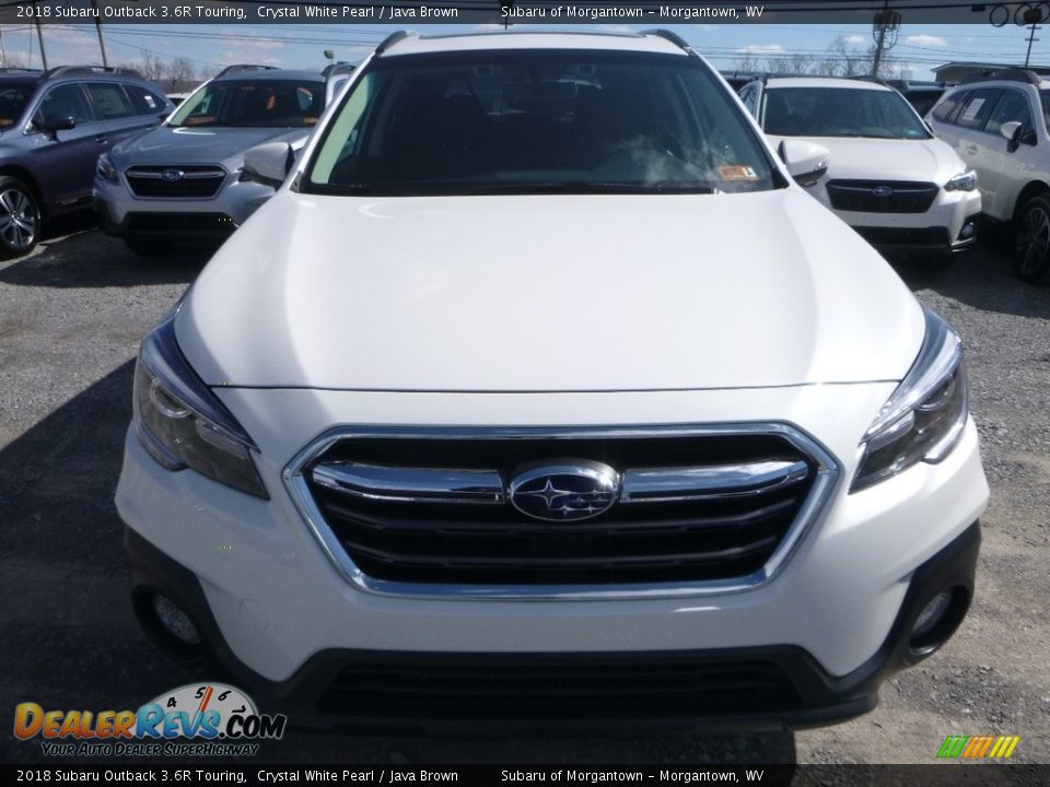 2018 Subaru Outback 3.6R Touring Crystal White Pearl / Java Brown Photo #9
