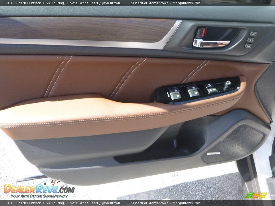 2018 Subaru Outback 3.6R Touring Crystal White Pearl / Java Brown Photo #14