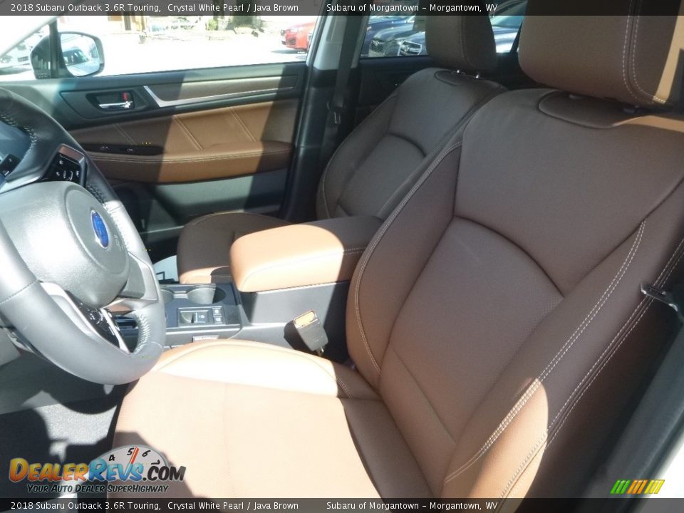 2018 Subaru Outback 3.6R Touring Crystal White Pearl / Java Brown Photo #15