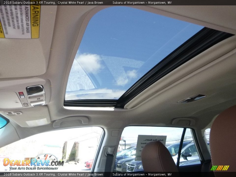 2018 Subaru Outback 3.6R Touring Crystal White Pearl / Java Brown Photo #17