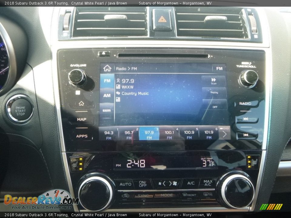 2018 Subaru Outback 3.6R Touring Crystal White Pearl / Java Brown Photo #18