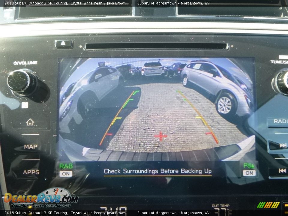 2018 Subaru Outback 3.6R Touring Crystal White Pearl / Java Brown Photo #20