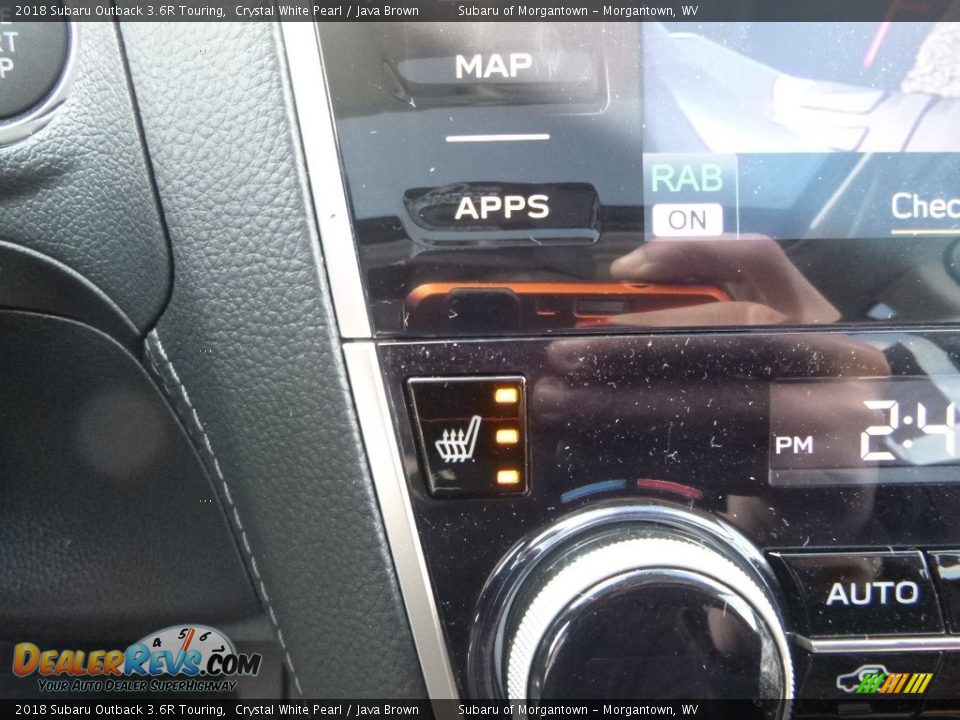 2018 Subaru Outback 3.6R Touring Crystal White Pearl / Java Brown Photo #21