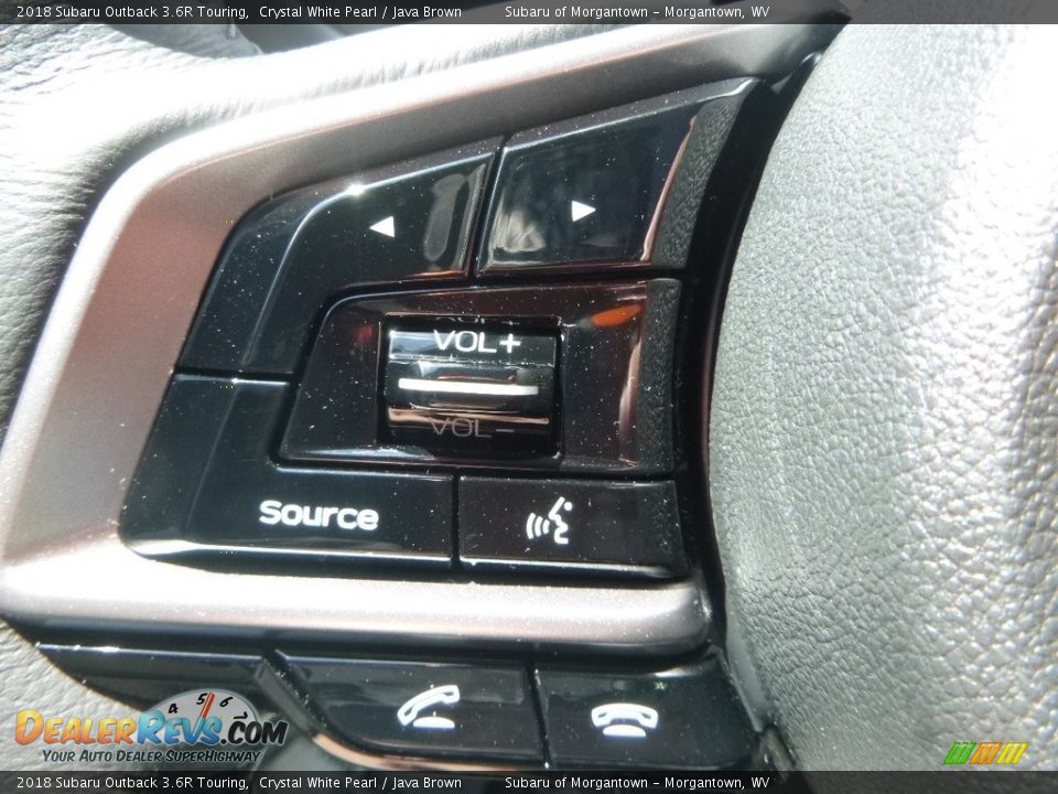 2018 Subaru Outback 3.6R Touring Crystal White Pearl / Java Brown Photo #23