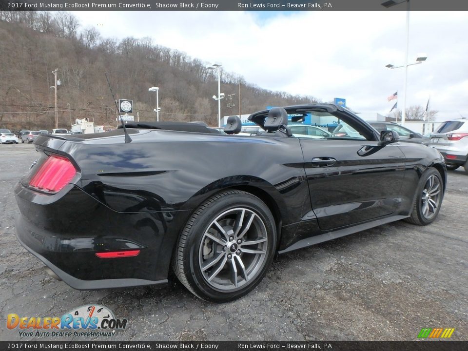 2017 Ford Mustang EcoBoost Premium Convertible Shadow Black / Ebony Photo #3