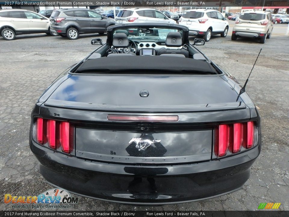 2017 Ford Mustang EcoBoost Premium Convertible Shadow Black / Ebony Photo #4