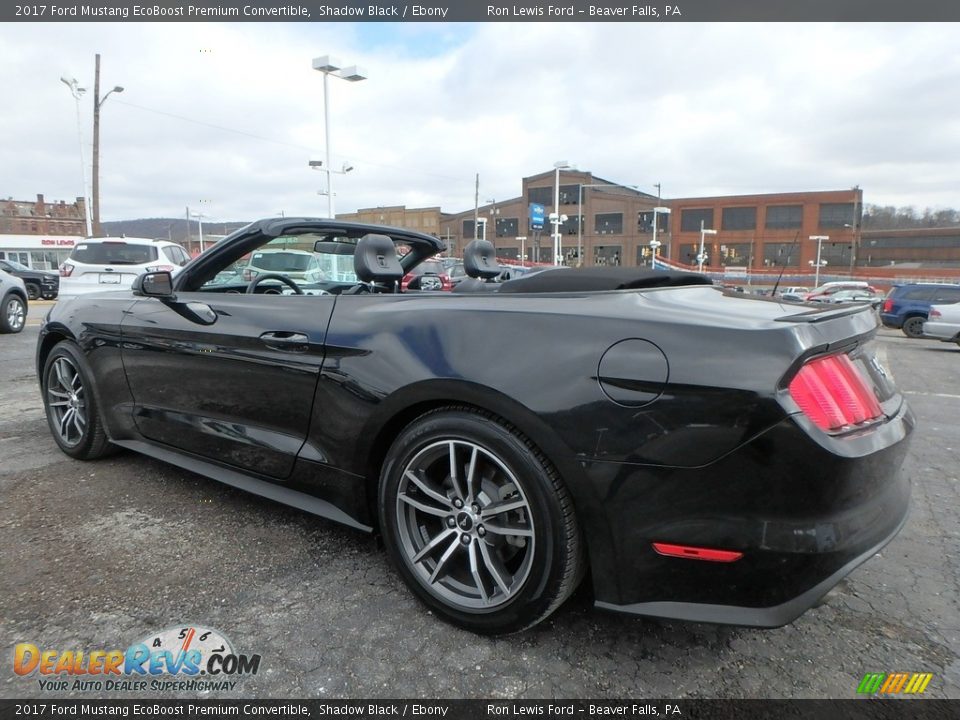 2017 Ford Mustang EcoBoost Premium Convertible Shadow Black / Ebony Photo #5