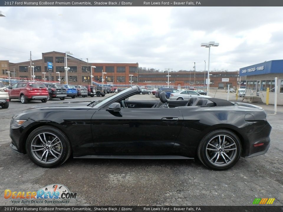 Shadow Black 2017 Ford Mustang EcoBoost Premium Convertible Photo #6