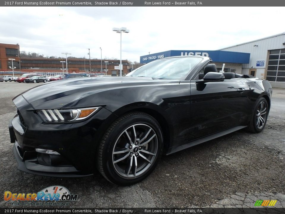 2017 Ford Mustang EcoBoost Premium Convertible Shadow Black / Ebony Photo #7