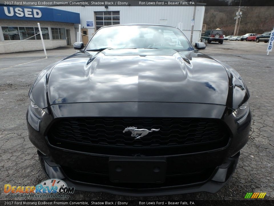 2017 Ford Mustang EcoBoost Premium Convertible Shadow Black / Ebony Photo #8