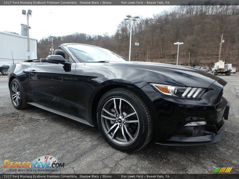 Shadow Black 2017 Ford Mustang EcoBoost Premium Convertible Photo #10
