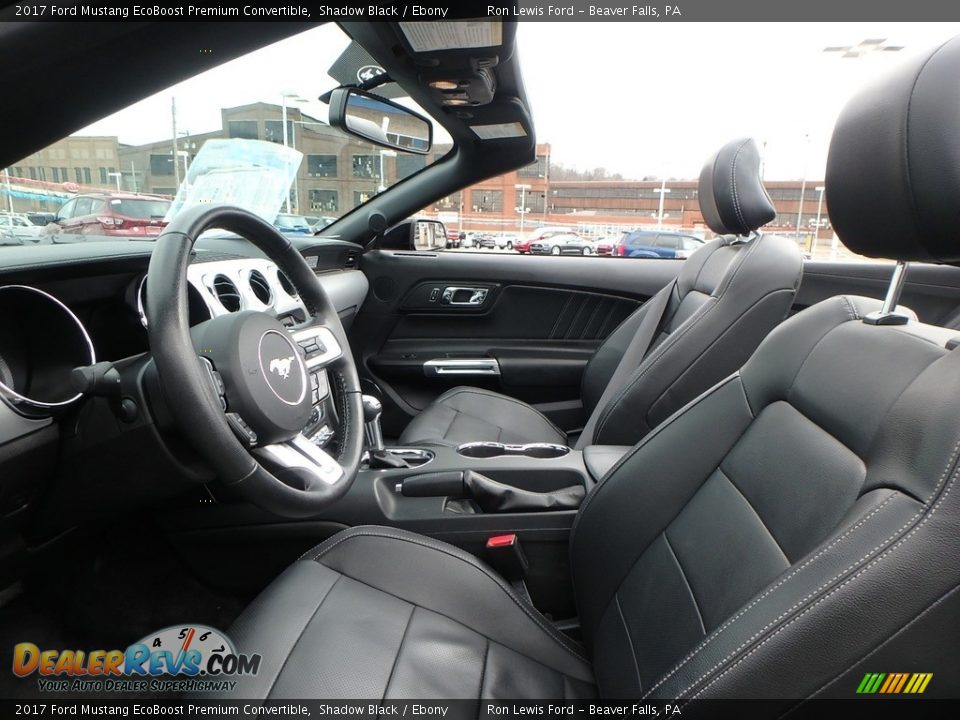 2017 Ford Mustang EcoBoost Premium Convertible Shadow Black / Ebony Photo #11