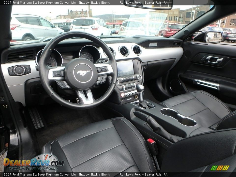2017 Ford Mustang EcoBoost Premium Convertible Shadow Black / Ebony Photo #13
