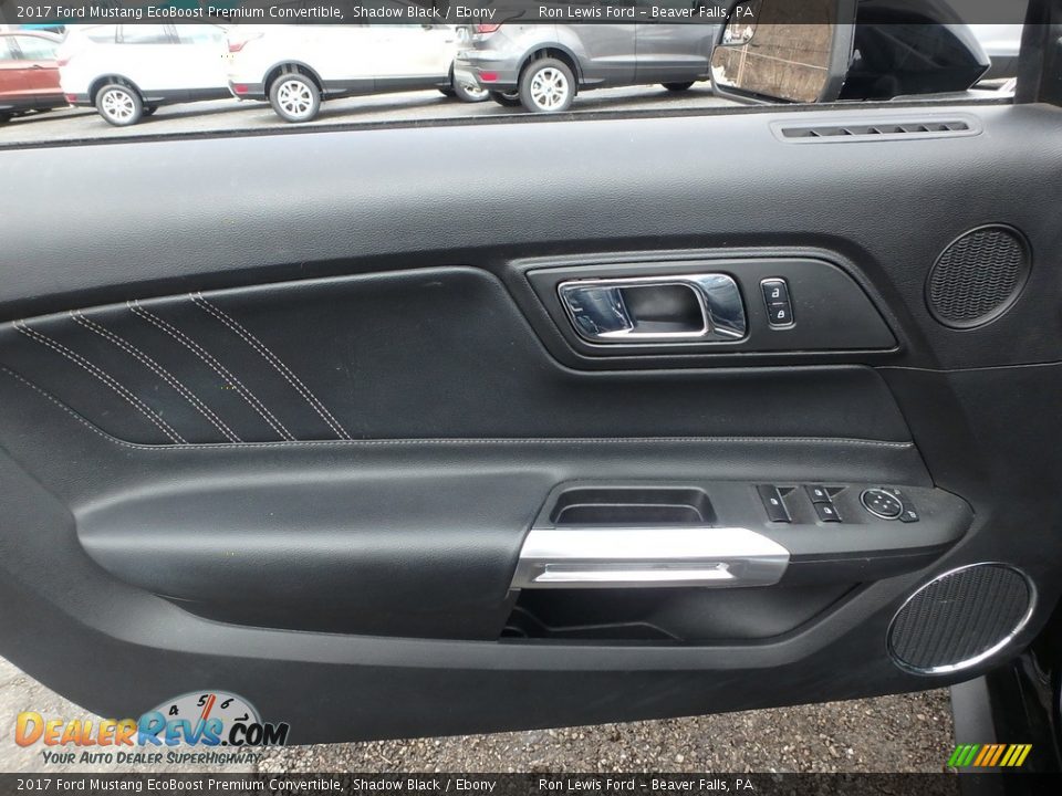 2017 Ford Mustang EcoBoost Premium Convertible Shadow Black / Ebony Photo #14