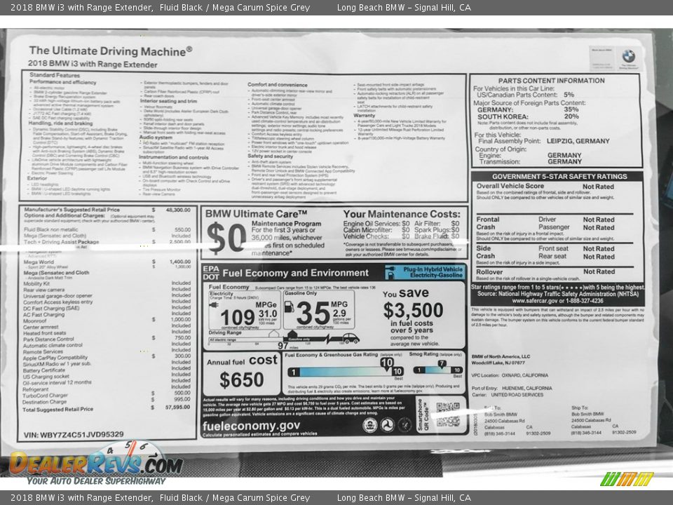 2018 BMW i3 with Range Extender Fluid Black / Mega Carum Spice Grey Photo #10