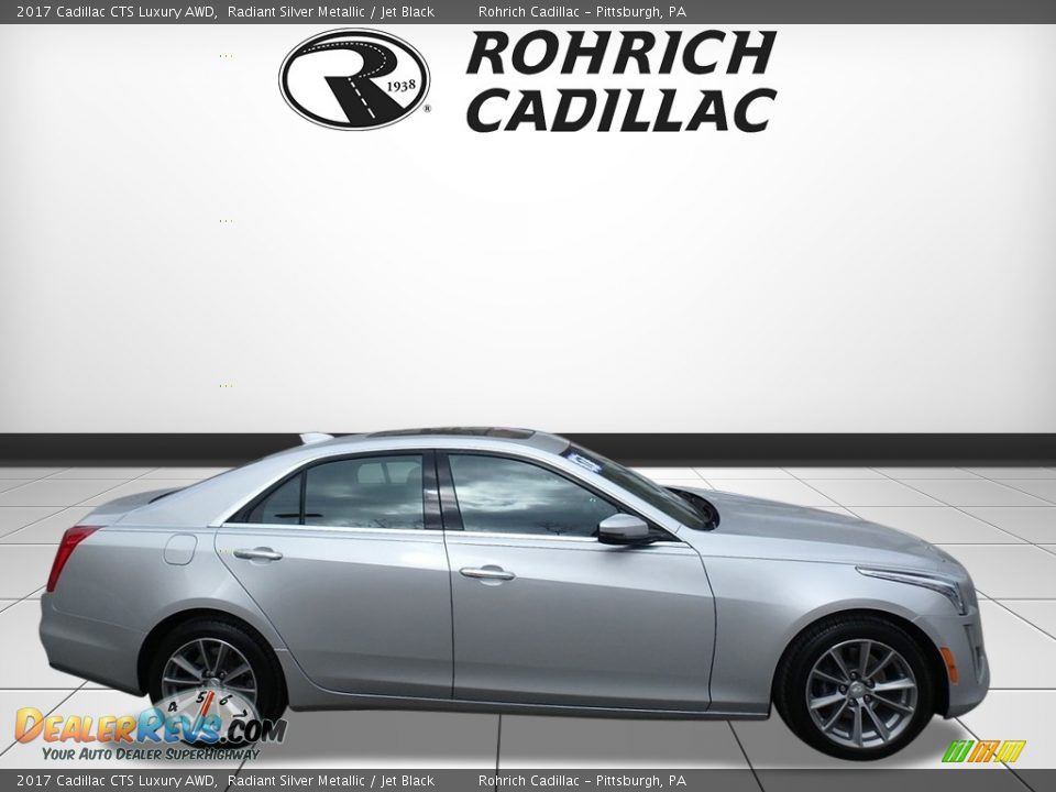 2017 Cadillac CTS Luxury AWD Radiant Silver Metallic / Jet Black Photo #6