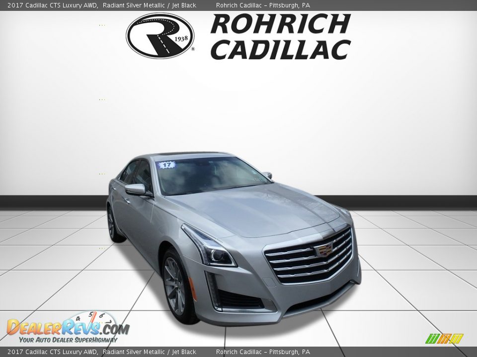 2017 Cadillac CTS Luxury AWD Radiant Silver Metallic / Jet Black Photo #7