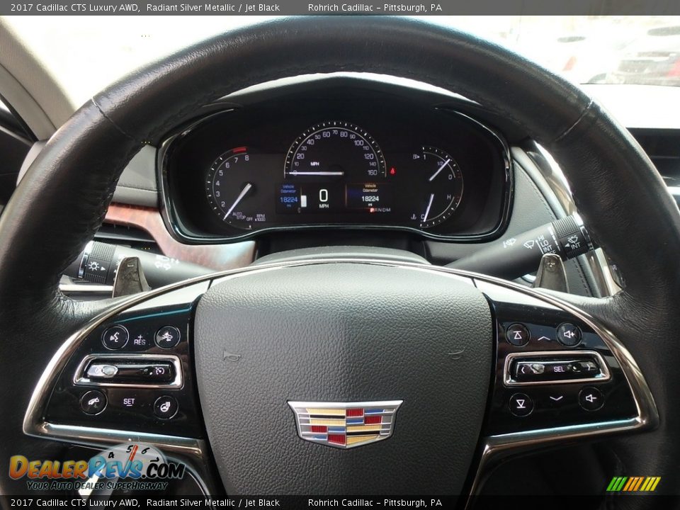 2017 Cadillac CTS Luxury AWD Radiant Silver Metallic / Jet Black Photo #15