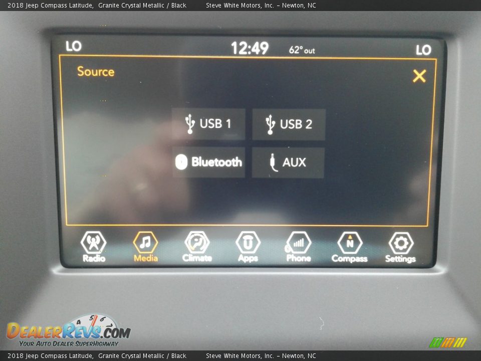 2018 Jeep Compass Latitude Granite Crystal Metallic / Black Photo #22
