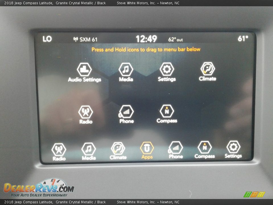2018 Jeep Compass Latitude Granite Crystal Metallic / Black Photo #24