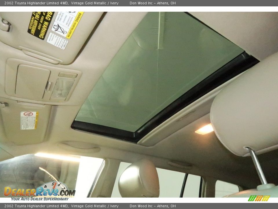 2002 Toyota Highlander Limited 4WD Vintage Gold Metallic / Ivory Photo #4