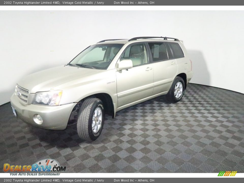 2002 Toyota Highlander Limited 4WD Vintage Gold Metallic / Ivory Photo #8