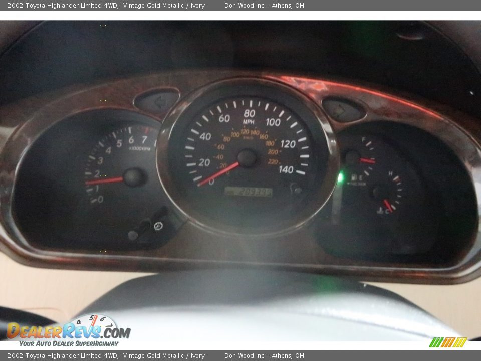 2002 Toyota Highlander Limited 4WD Vintage Gold Metallic / Ivory Photo #16