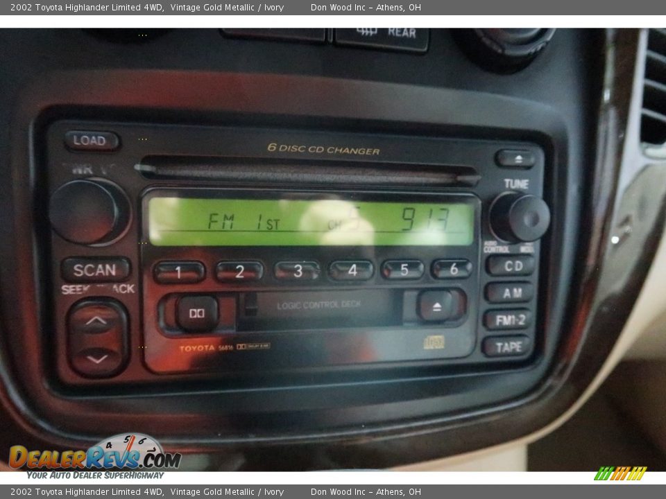 2002 Toyota Highlander Limited 4WD Vintage Gold Metallic / Ivory Photo #17