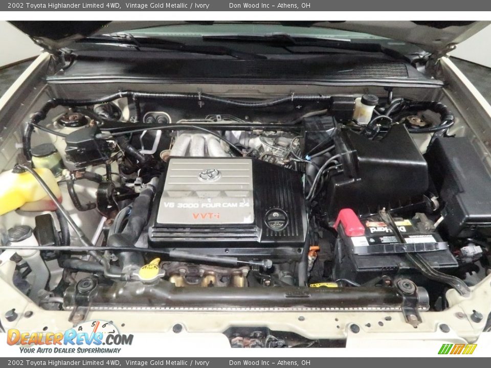 2002 Toyota Highlander Limited 4WD Vintage Gold Metallic / Ivory Photo #23