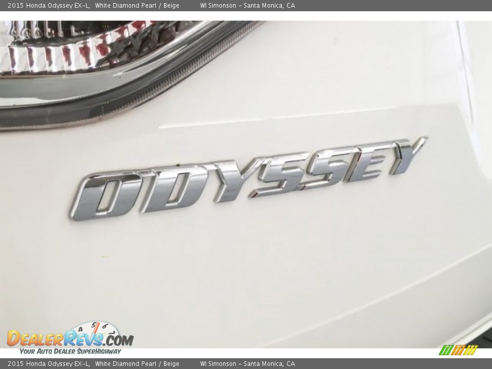 2015 Honda Odyssey EX-L White Diamond Pearl / Beige Photo #7