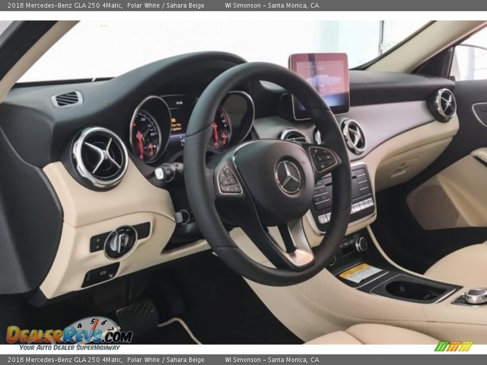 2018 Mercedes-Benz GLA 250 4Matic Polar White / Sahara Beige Photo #5