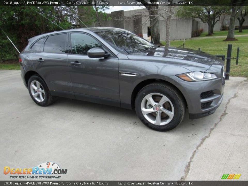 2018 Jaguar F-PACE 30t AWD Premium Corris Grey Metallic / Ebony Photo #1